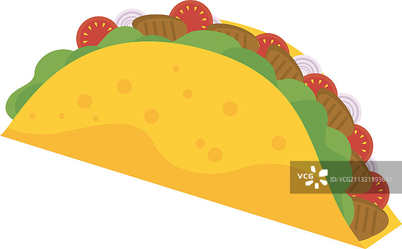 墨西哥玉米卷食物详细的风格图标图片素材