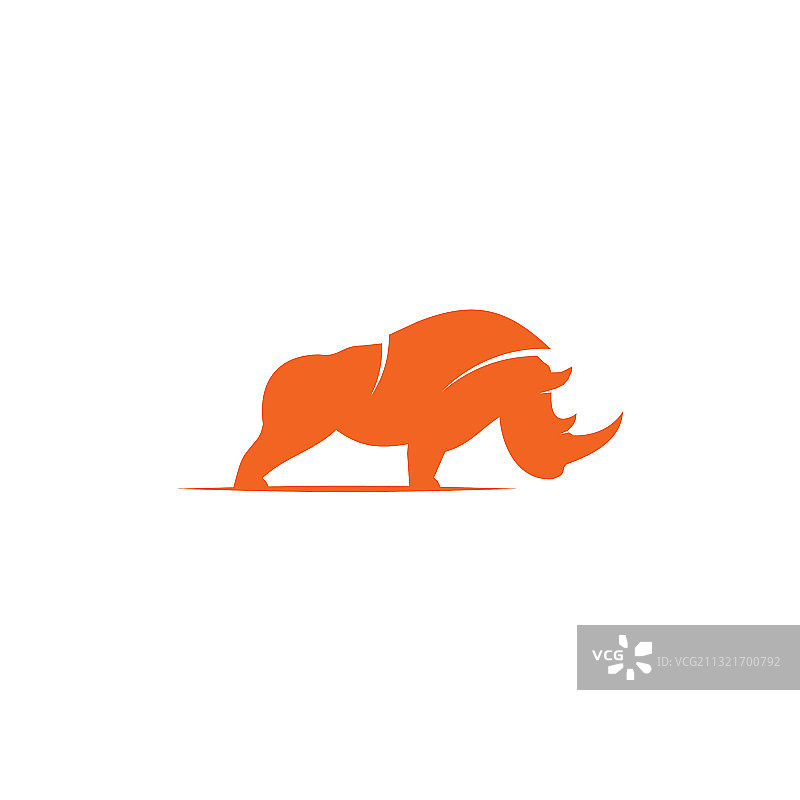 犀牛动物标志设计模板图片素材