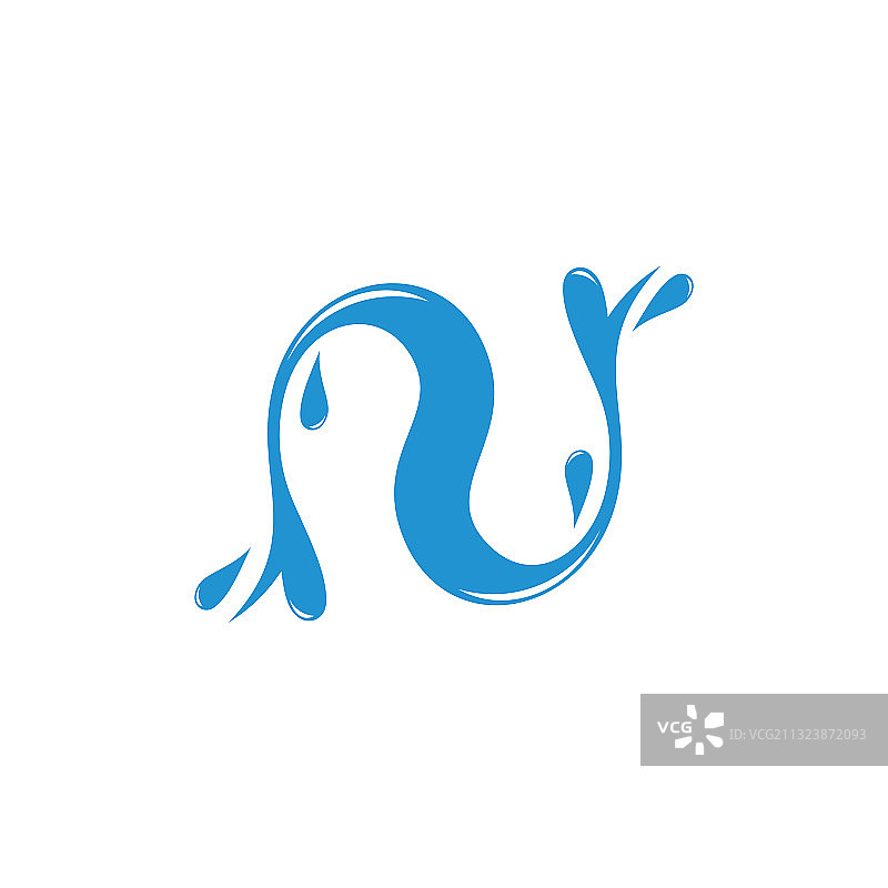 字母曲线运动水花设计标志图片素材