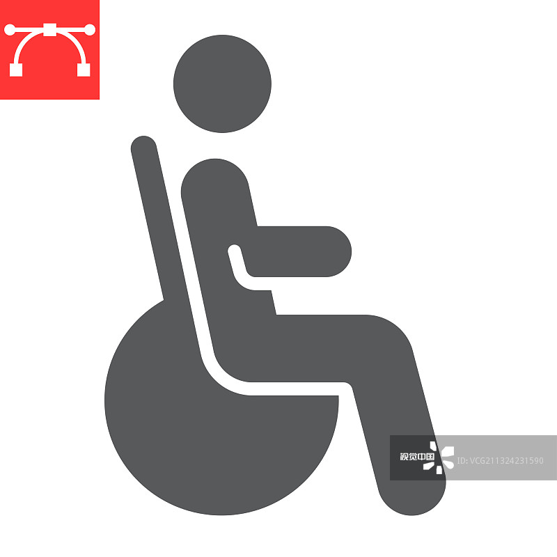 残疾人字形图标残疾和图片素材