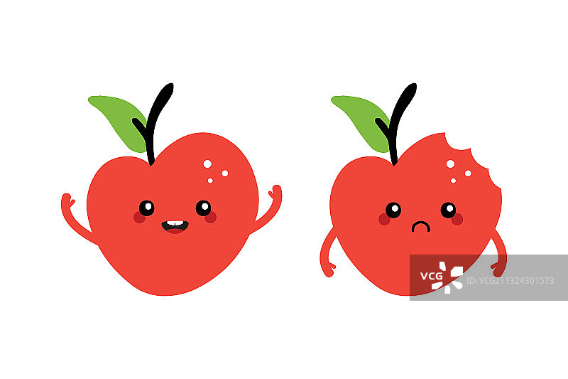 红苹果象征着快乐和悲伤图片素材