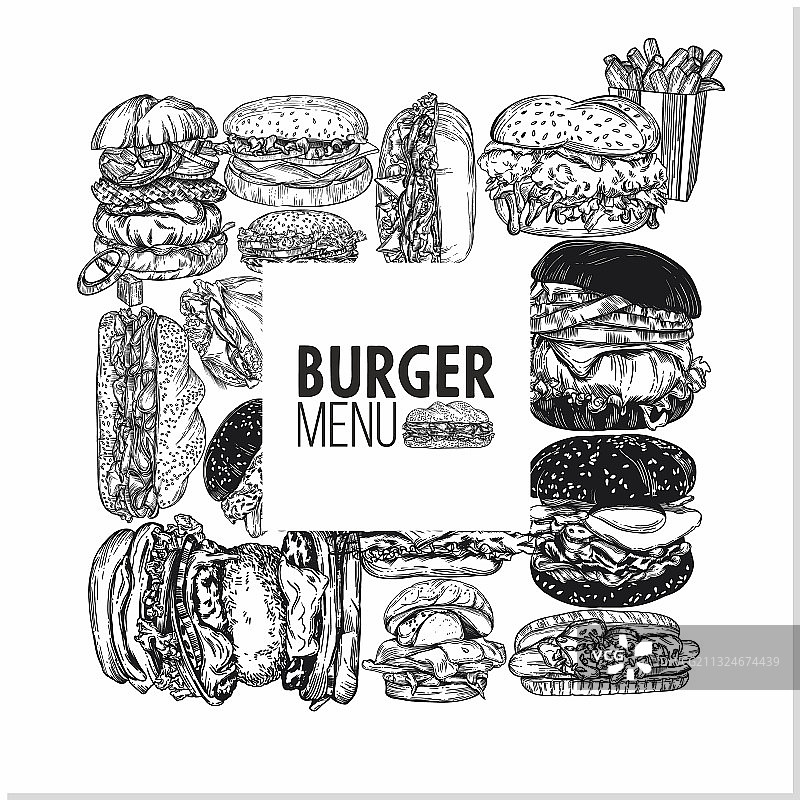 汉堡，三明治和快餐图片素材