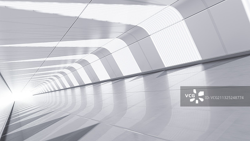 三维渲染的未来感隧道图片素材