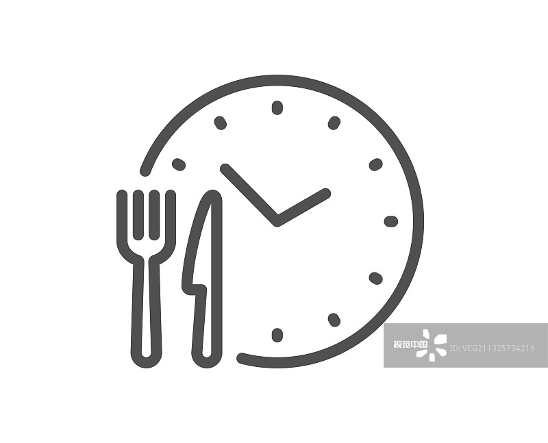 食物时间线图标点餐时钟标志图片素材