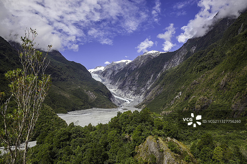风景优美的山对天空，新西兰图片素材