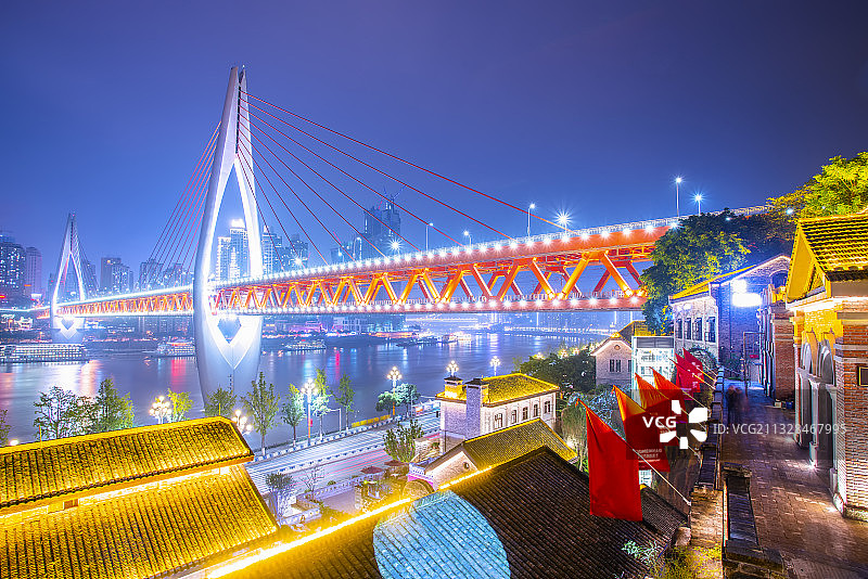 四川重庆城市风光夜景图片素材