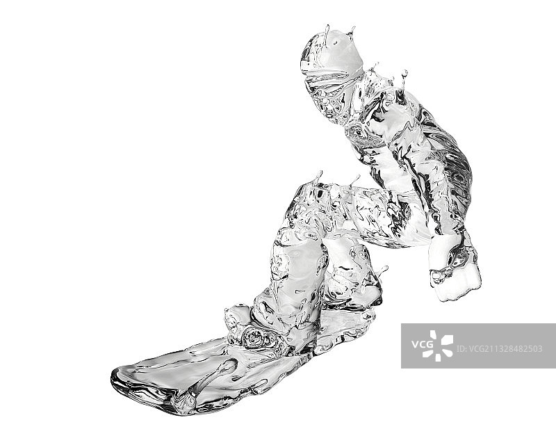 水质感单板滑雪图片素材