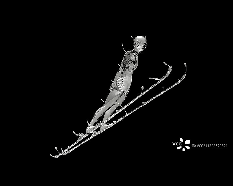 冰质感跳台滑雪图片素材
