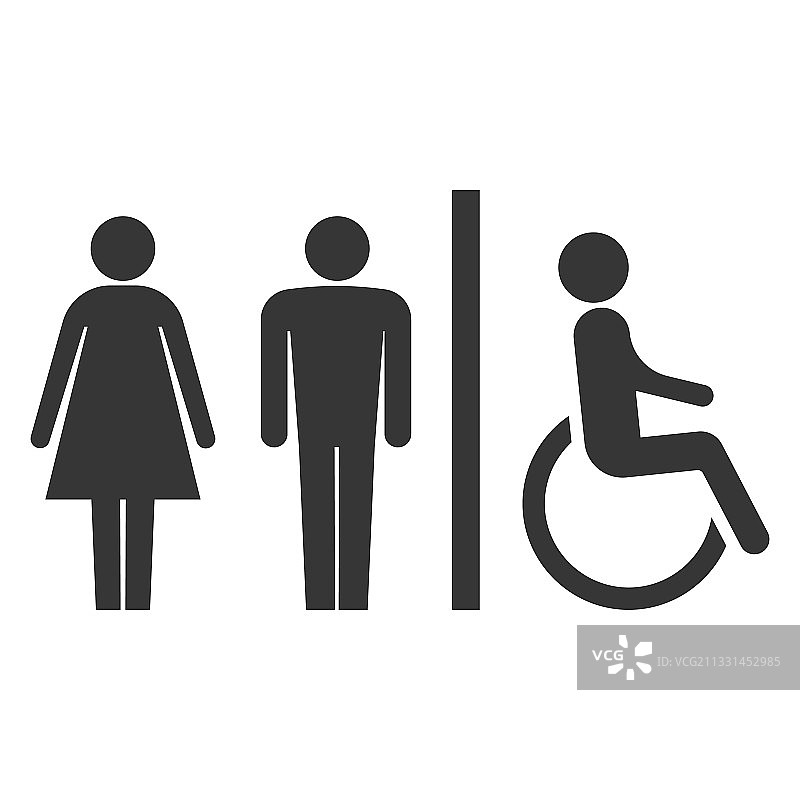 厕所图标男人女人残疾人厕所厕所图片素材