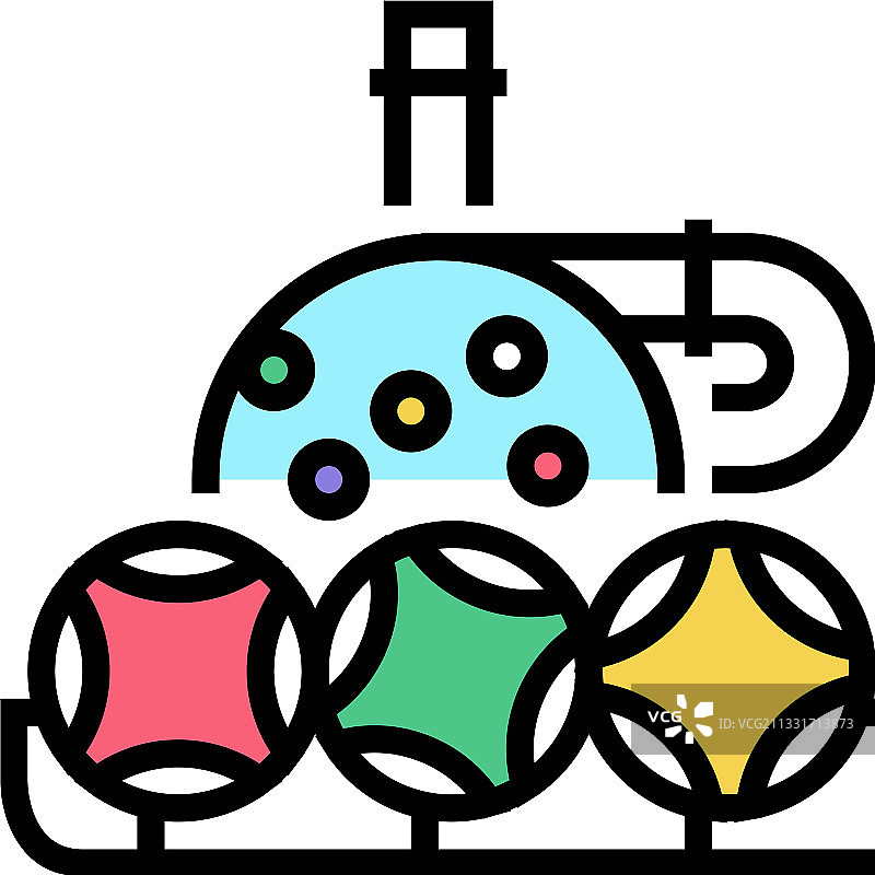 轮子和球lotto彩色图标图片素材