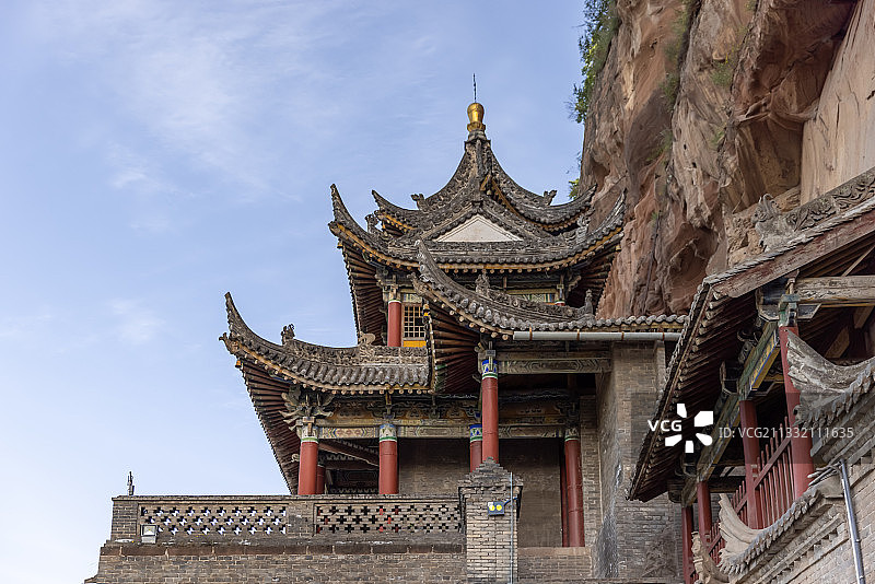 陕西彬州市丝绸之路世界文化遗产大佛寺图片素材