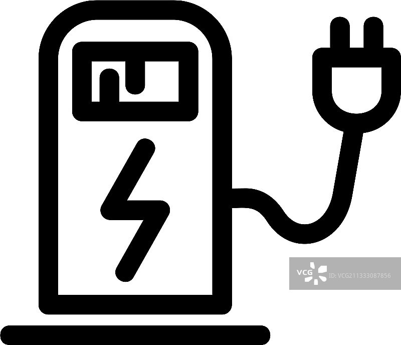 充电站图标或标志孤立标志符号图片素材