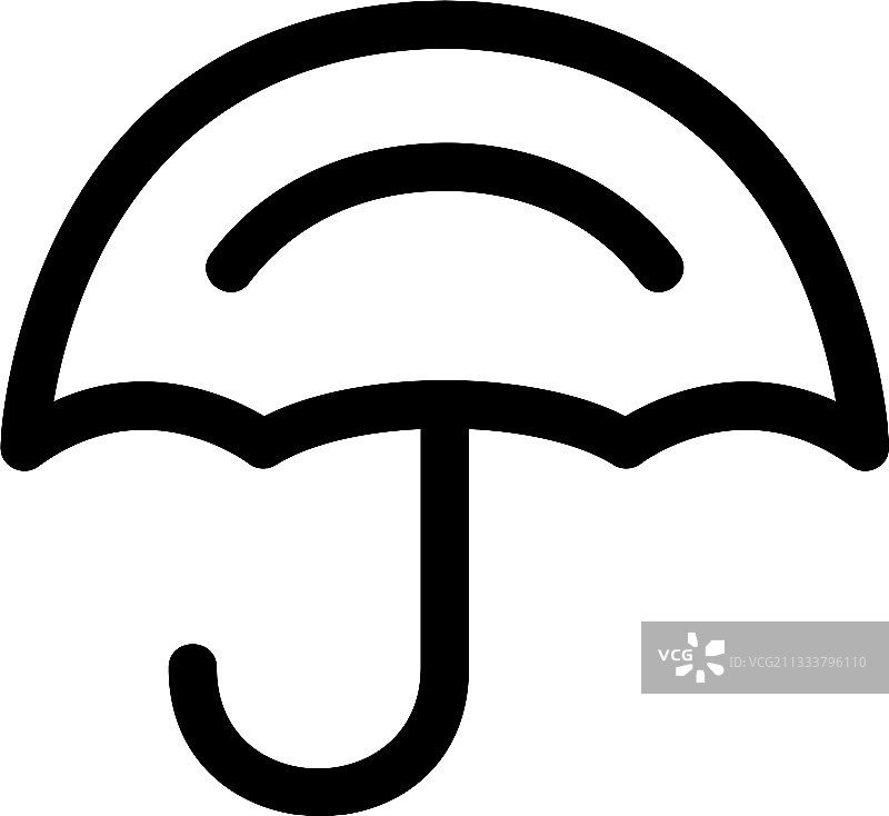 雨伞图标或标志孤立标志符号图片素材