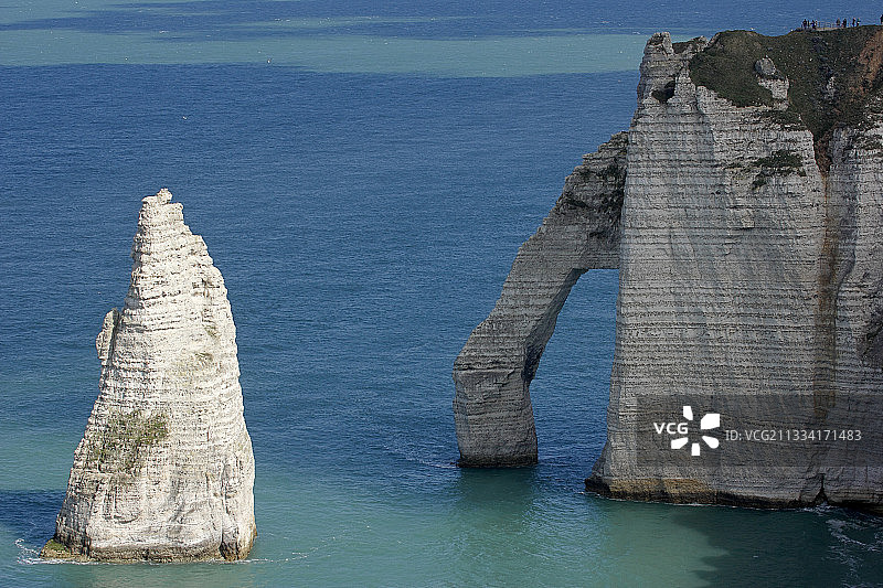法国埃特尔塔的“针尖”和“悬崖门”图片素材