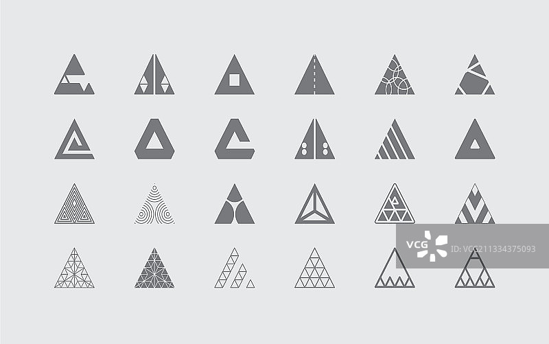 24种三角形造型设计图片素材