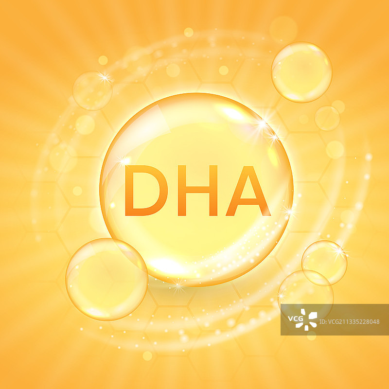 omega-3脂肪酸中的Dha补充有光泽的油图片素材