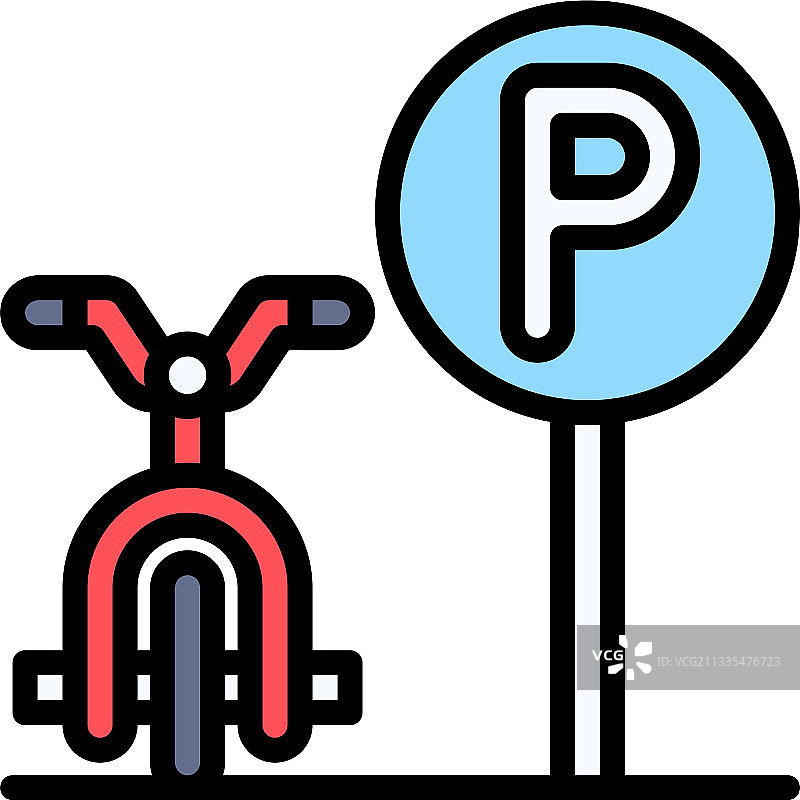 自行车停车标志标志停车场相关图片素材