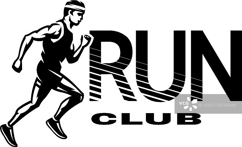 跑步俱乐部，跑步人标志，会徽图片素材
