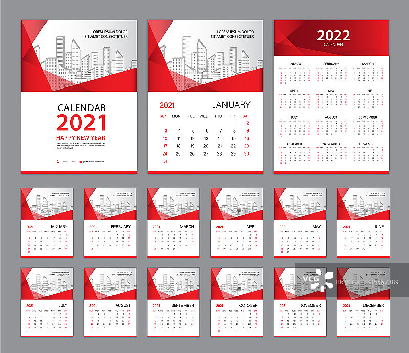 墙日历2021年模板设置日历2022年图片素材