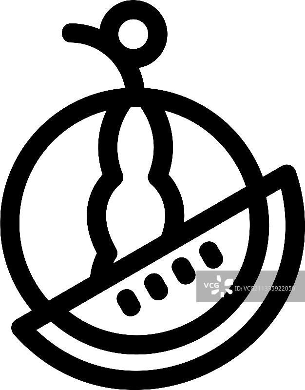 西瓜图标或标志孤立标志符号图片素材