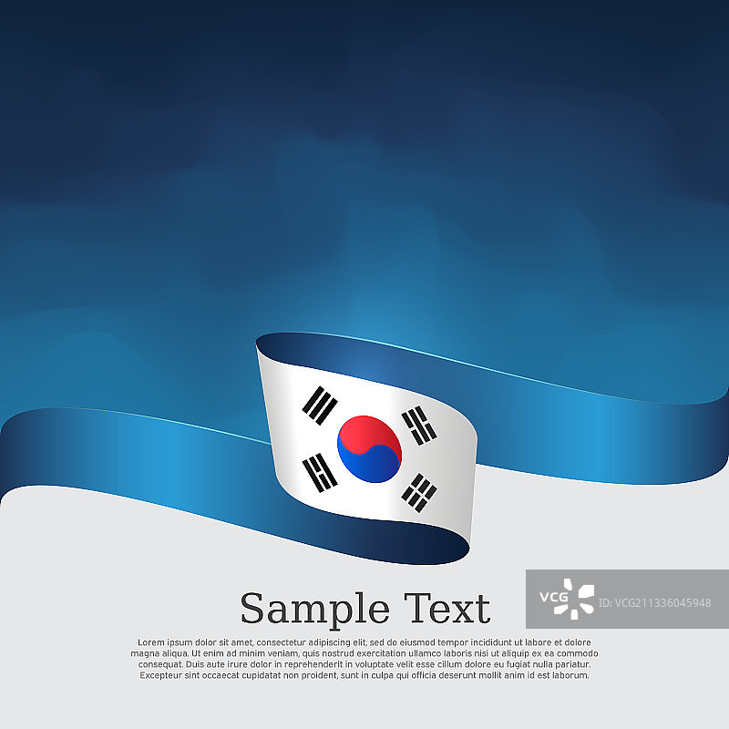以蓝白为背景的韩国国旗图片素材