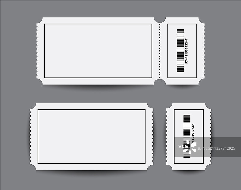 纸存根票模板由两部分组成图片素材