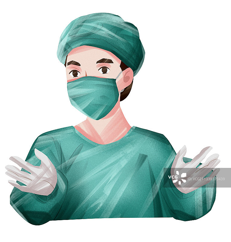 手术室的医生插画元素图片素材