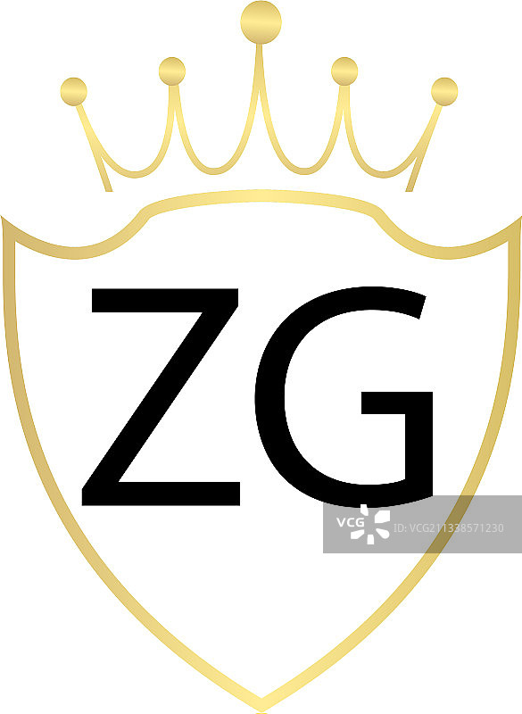 Zg字母标志设计风格简约图片素材