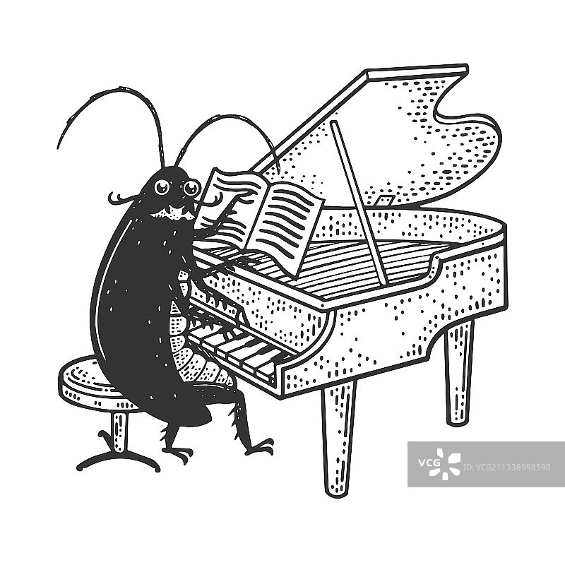 蟑螂三角钢琴小品图片素材