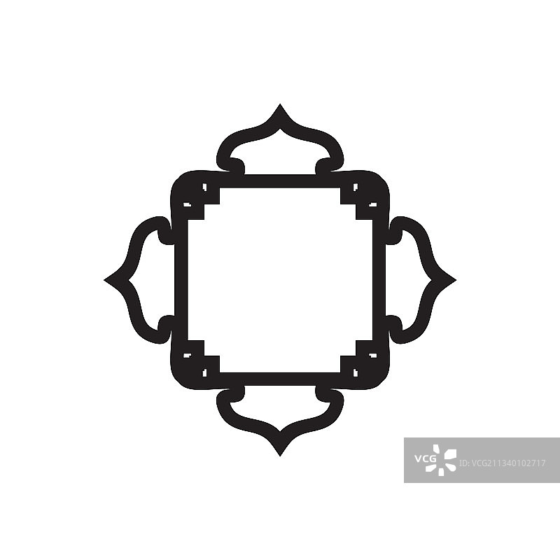 伊斯兰边境背景标志设计模板图片素材