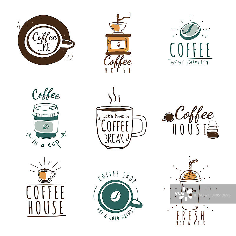 设置咖啡店标志图片素材