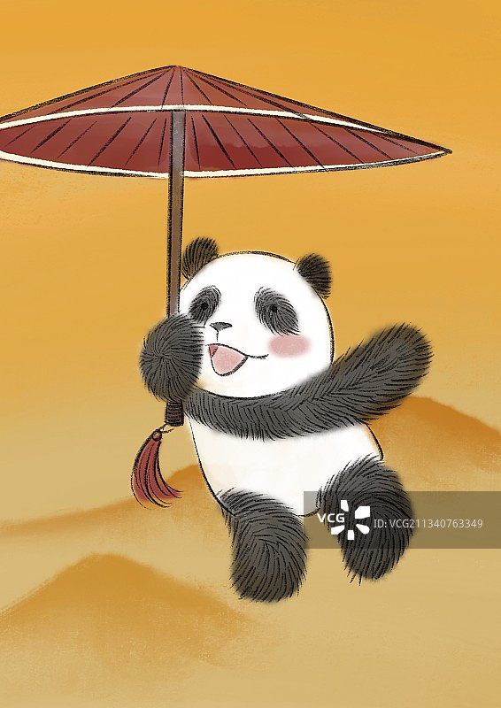 秋日大熊猫图片素材