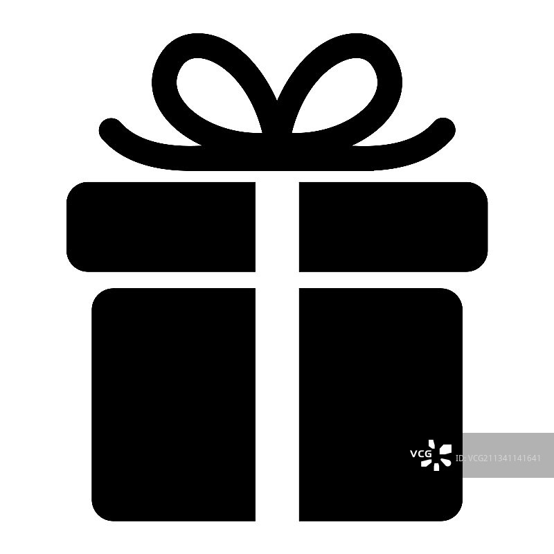 礼品盒图标设计present symbol isolated on图片素材