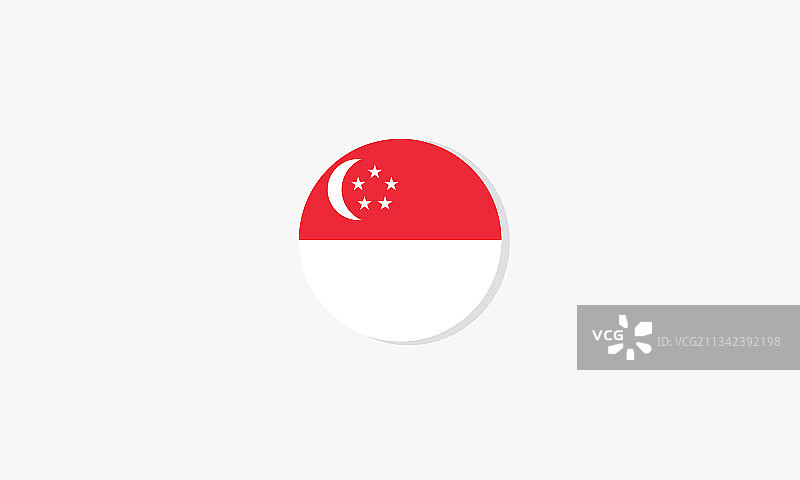 新加坡圆旗平面设计图片素材