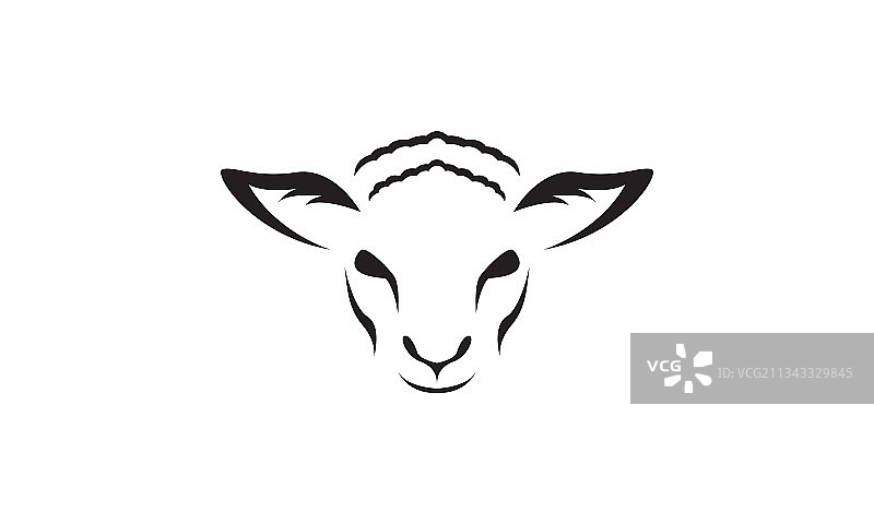 现代形状的羔羊标志图标设计图片素材