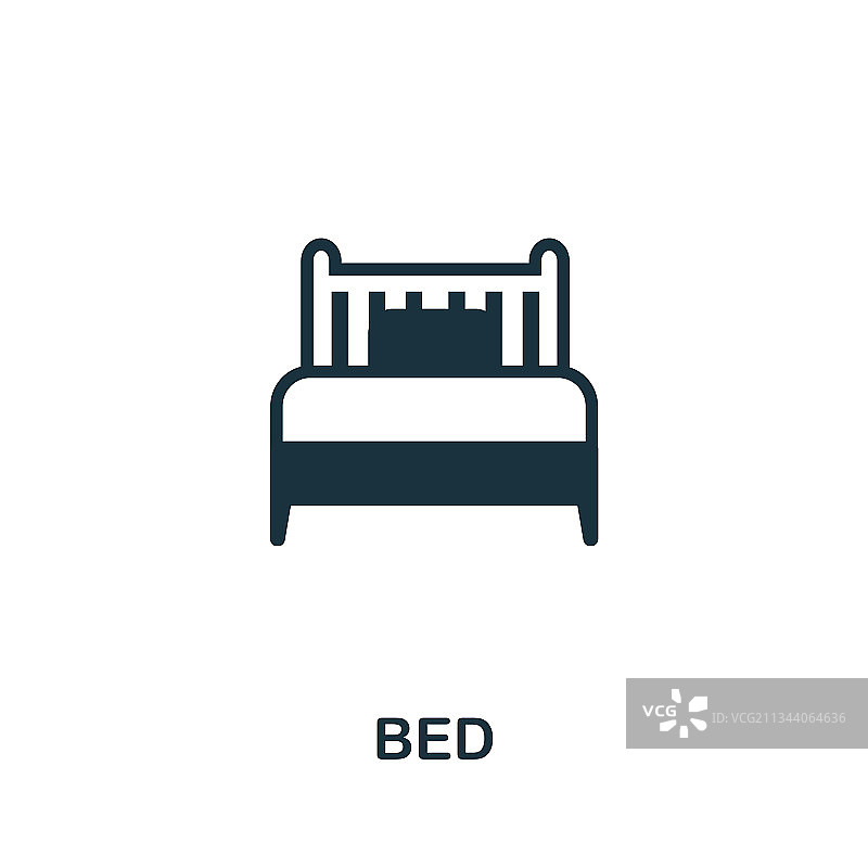 床的图标简单元素从良好的睡眠图片素材