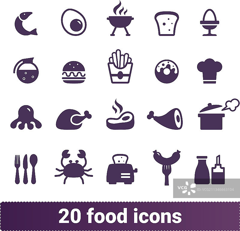 食物和饮料餐厅的菜肴图标图片素材