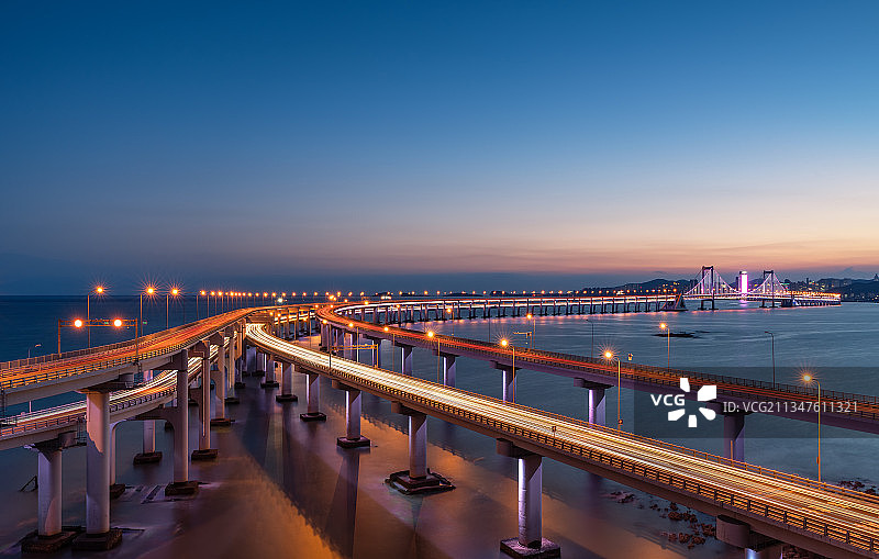星海湾跨海大桥图片素材