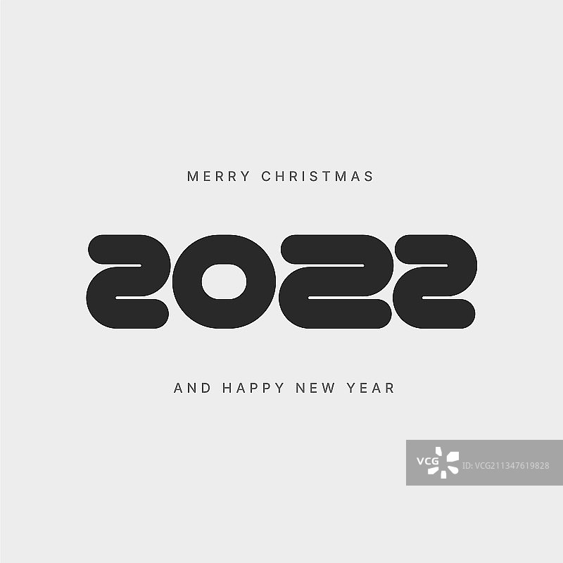 2022年新年快乐，圣诞快乐图片素材