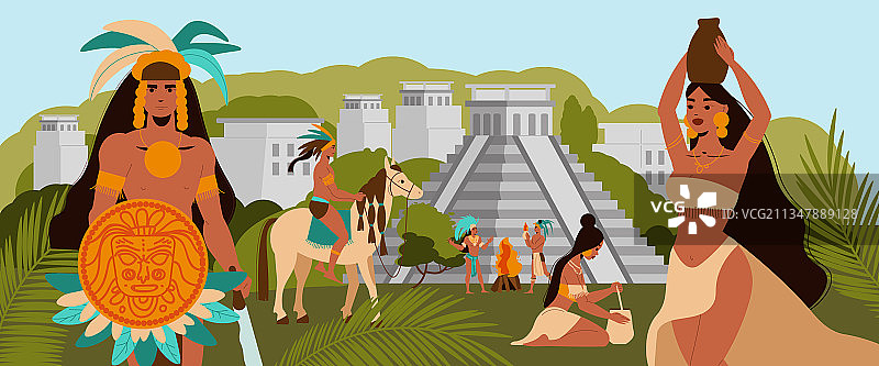 玛雅文明平图片素材