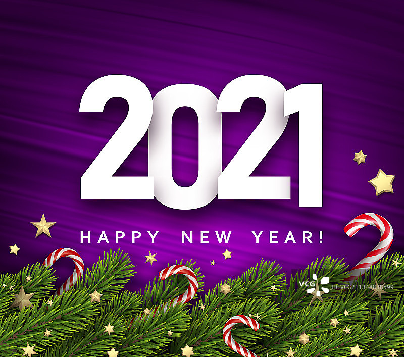 2021标志在紫色笔触背景图片素材