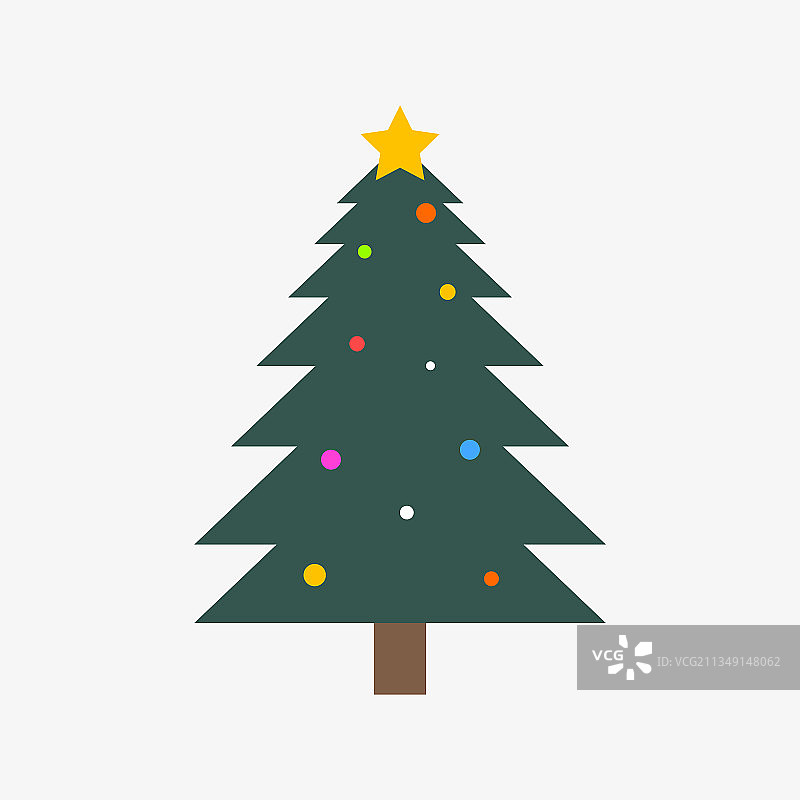 平面设计的圣诞树图片素材
