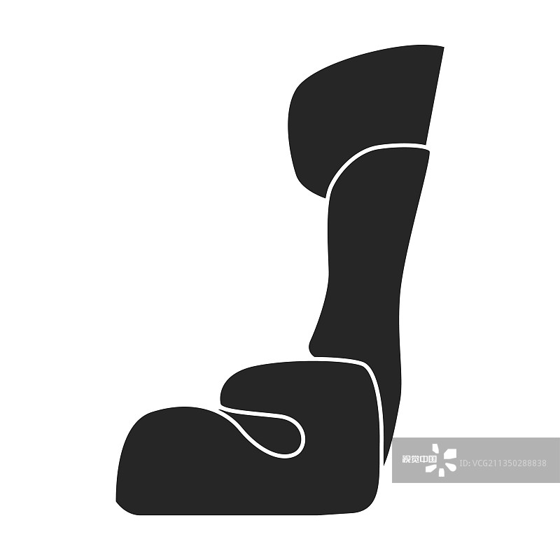 婴儿汽车座椅黑色图标图片素材