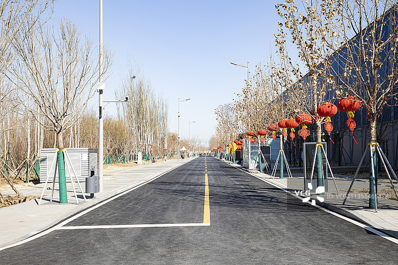 河北省雄安新区市民服务中心园区道路图片素材