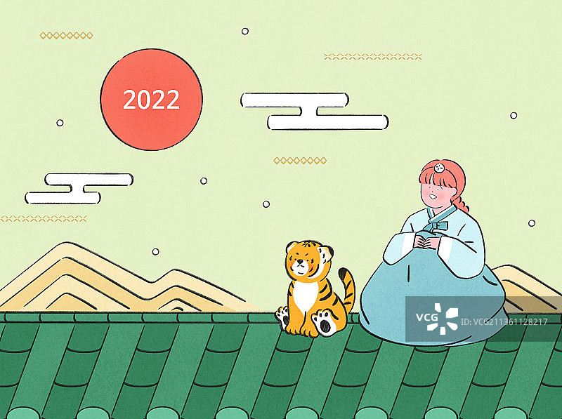 2022年，年卡，新年，虎年图片素材