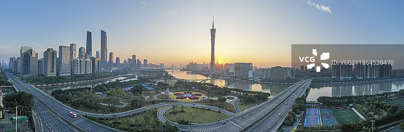 航拍中国广州城市建筑风光图片素材