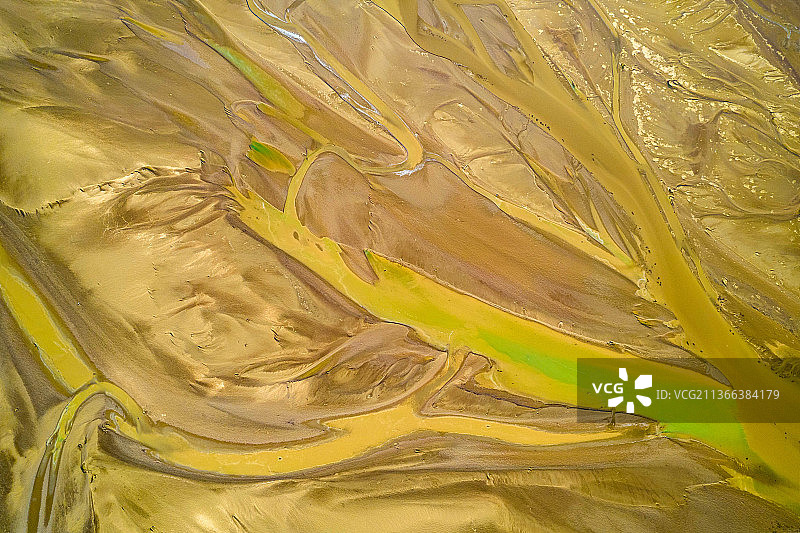 山西永济：黄河河床现奇观图片素材