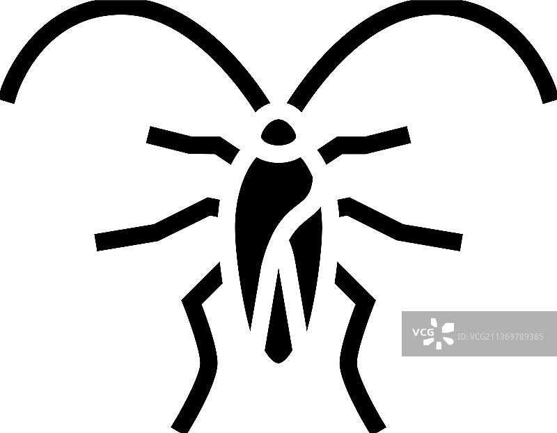 蟑螂昆虫象形文字图标图片素材