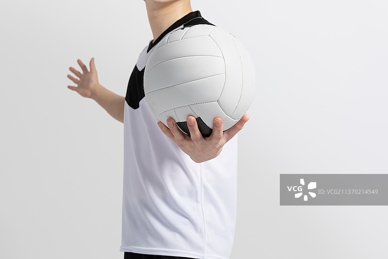 排球运动员，亚洲韩国男子持球图片素材