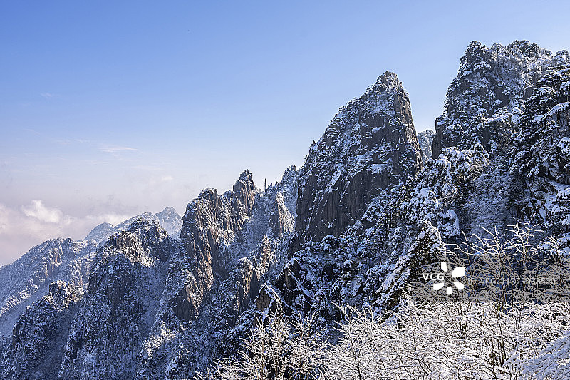 黄山雪景图片素材